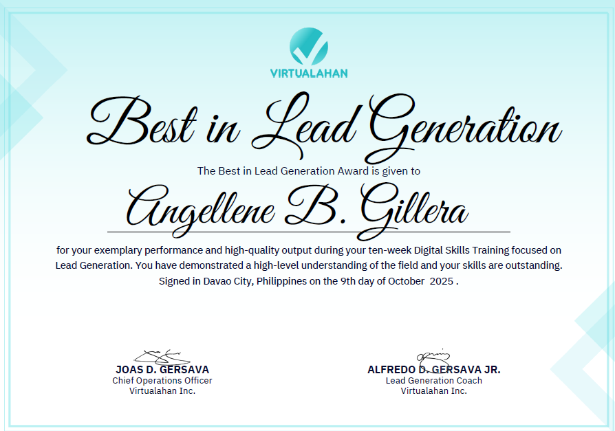 lead generation certificate